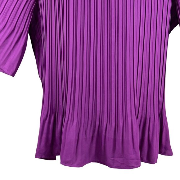 Woman Within NEW 2X 26-28 Purple Pleated Top Studded Bell Sleeves Fairycore - Picture 5 of 16